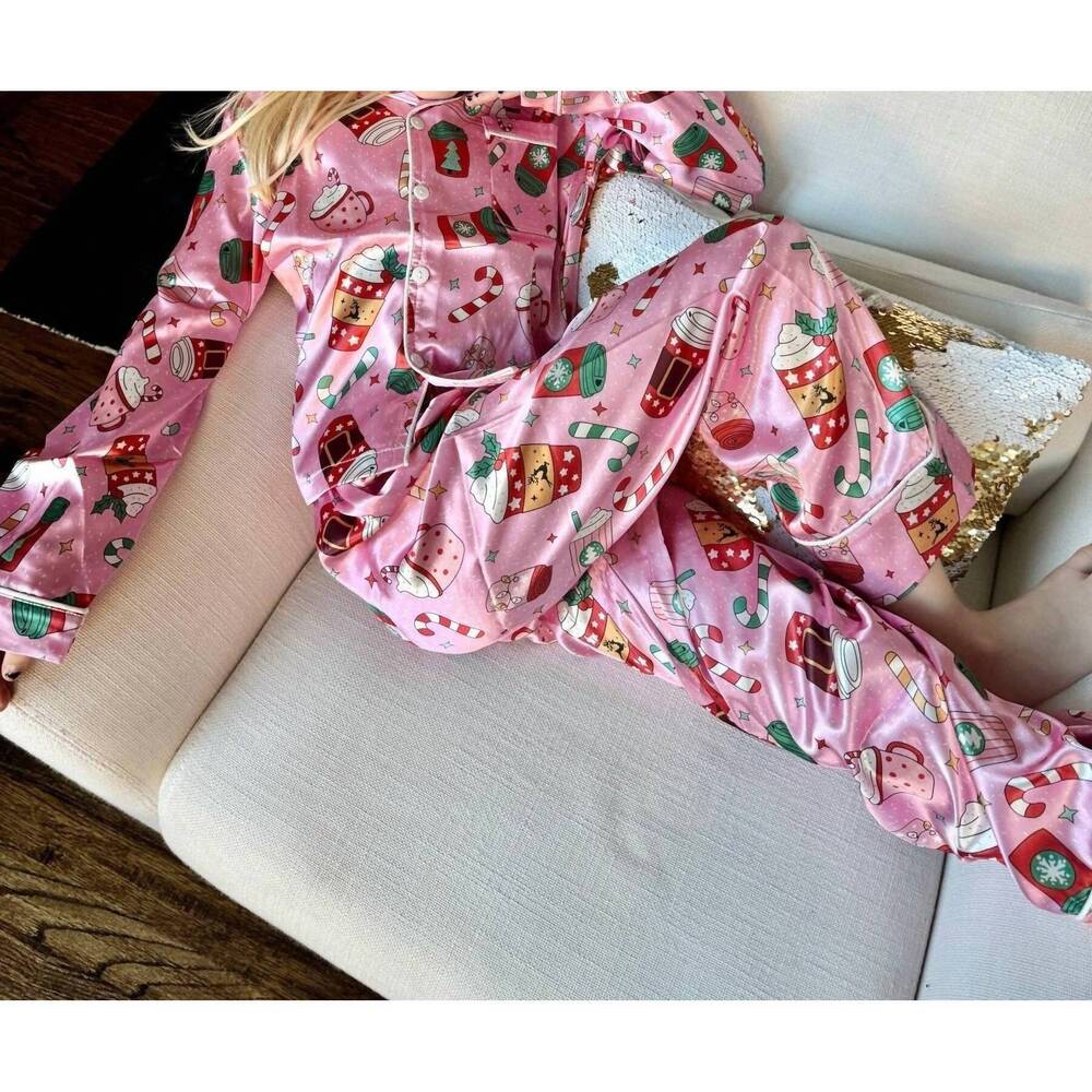 NEW TWEENSTYLE silk loungewear set in pink